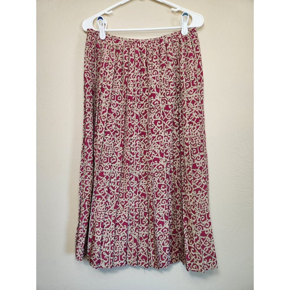 Leslie Fay Vintage Pink Pleated Accordion Skirt Size 14 - Picture 2 of 4